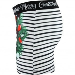 DANDY Boxer Homme Microfibre SANTA BAD Vert Blanc Rouge