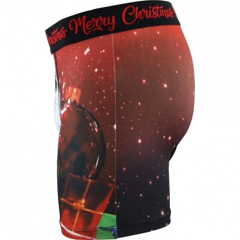 DANDY Boxer Homme Microfibre SANTA TCHIN Rouge Noir