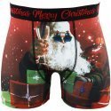 DANDY Boxer Homme Microfibre SANTA TCHIN Rouge Noir