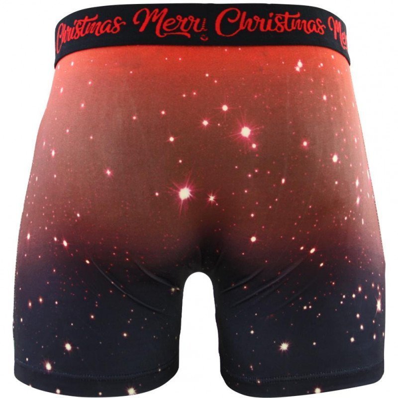 DANDY Boxer Homme Microfibre SANTA TCHIN Rouge Noir