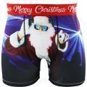 DANDY Boxer Homme Microfibre SANTA NIGHT Bleu Rouge