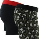 LEVI'S Lot de 2 Boxers Homme Coton CHEETAH Kaki Noir