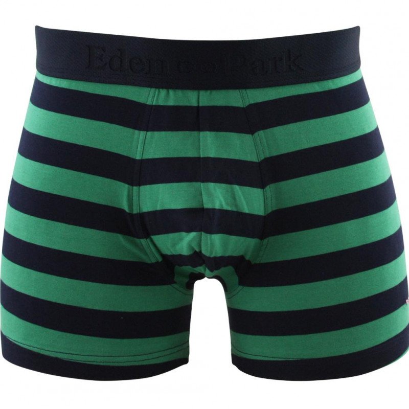 EDEN PARK Boxer Homme Coton ISLAND Marine Vert