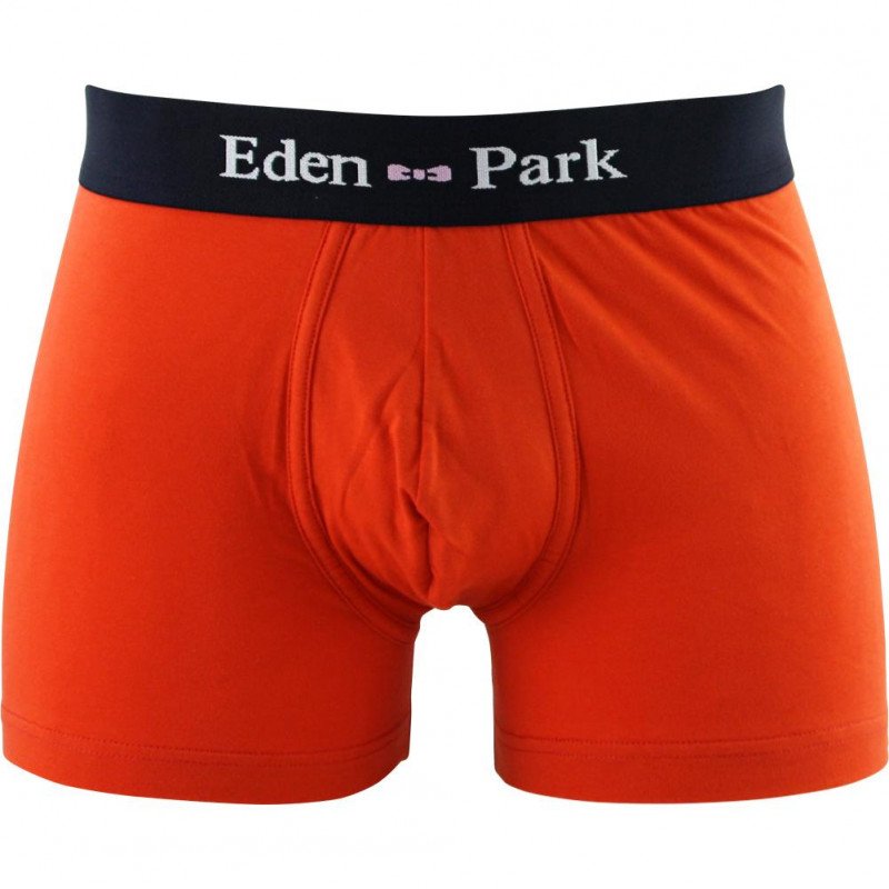 EDEN PARK Boxer Homme Coton ONE Orange Marine