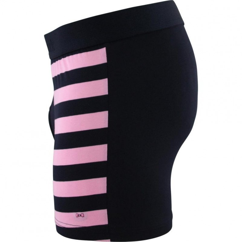 Boxer Homme HALFRAY2 Bleu et Rose