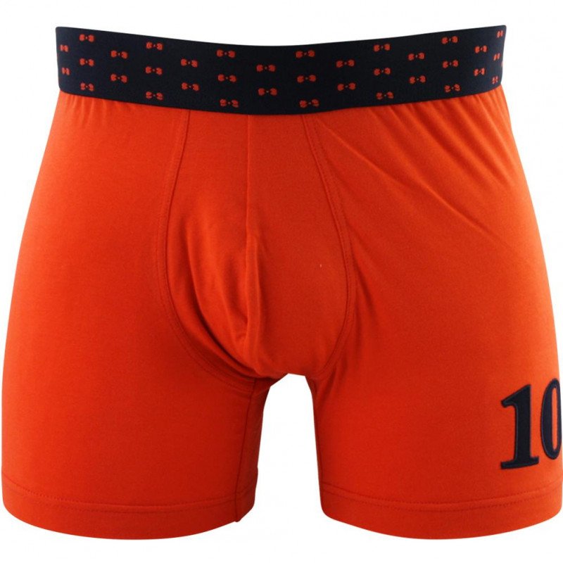 EDEN PARK Boxer Homme Coton TEN Orange Marine