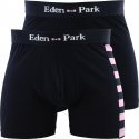 EDEN PARK Lot de 2 Boxers Homme Coton DUOCLASS Marine Rose
