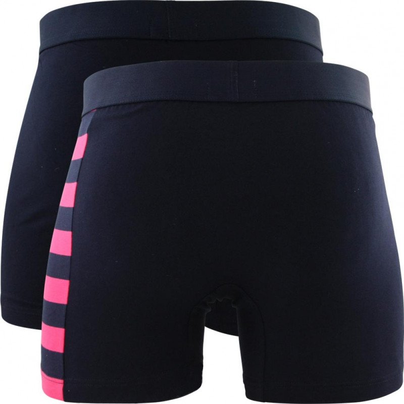 EDEN PARK Lot de 2 Boxers Homme Coton DUOCLASS Marine Ecarlate