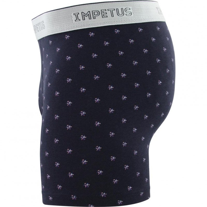 IMPETUS Boxer long Homme Lyocell STEWART Noir Bleu