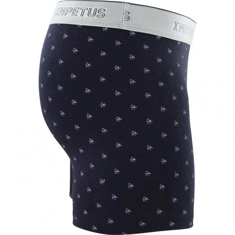 IMPETUS Boxer long Homme Lyocell STEWART Noir Bleu