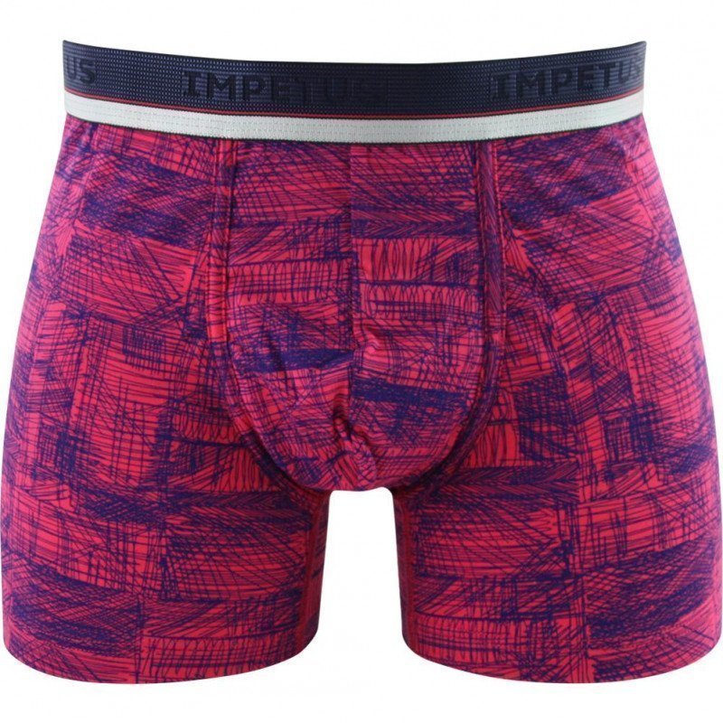 IMPETUS Boxer long Homme Coton ROGER Marine Rose