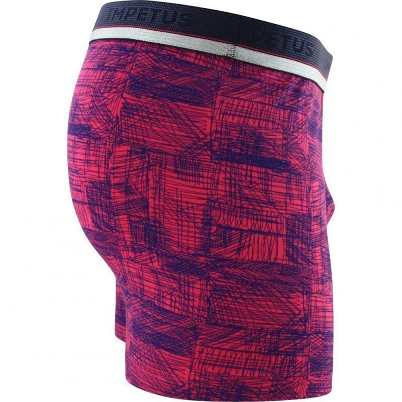 IMPETUS Boxer long Homme Coton ROGER Marine Rose