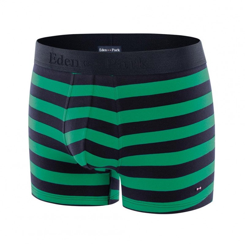 EDEN PARK Boxer Homme Coton ISLAND Marine Vert