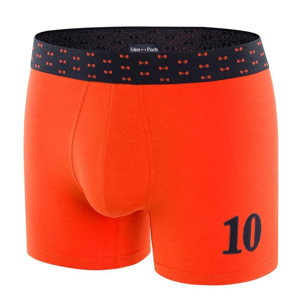 EDEN PARK Boxer Homme Coton TEN Orange Marine Taille S