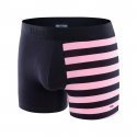 Boxer Homme HALFRAY2 Bleu et Rose