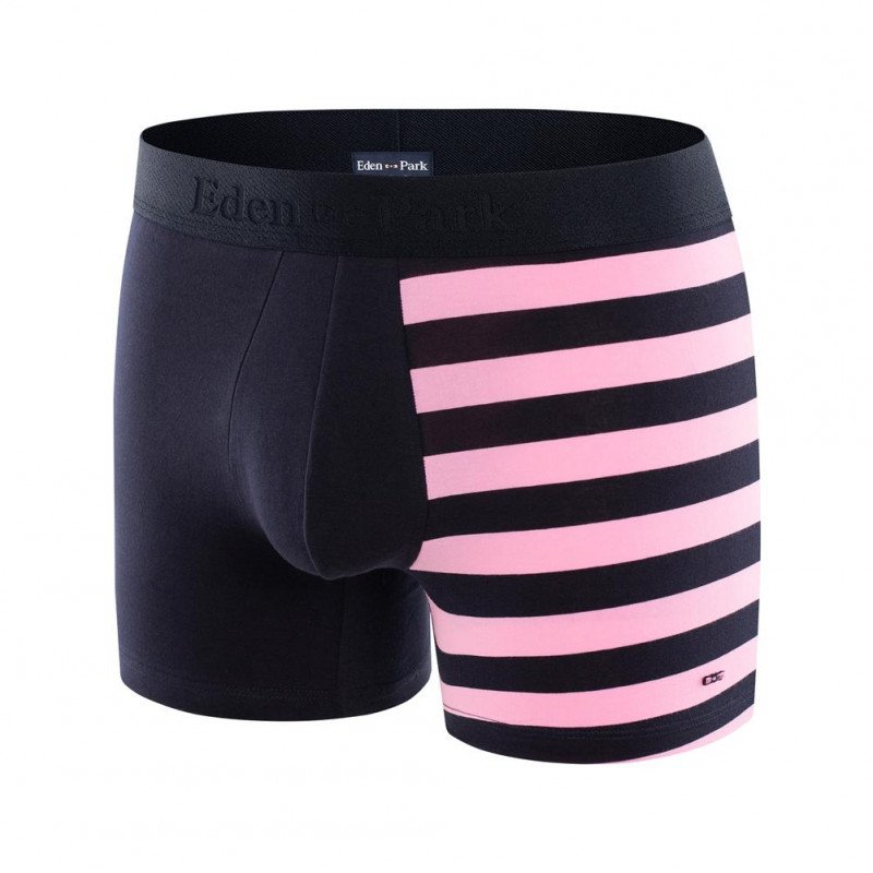 Boxer Homme HALFRAY2 Bleu et Rose