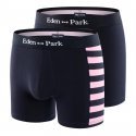 EDEN PARK Lot de 2 Boxers Homme Coton DUOCLASS Marine Rose