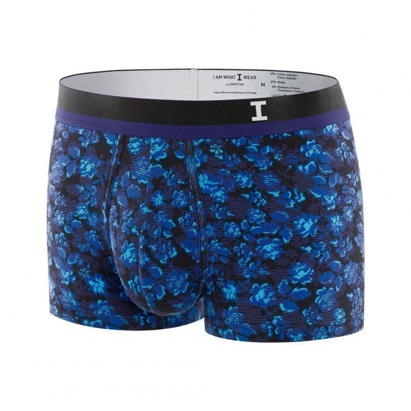 IMPETUS Boxer Homme Coton Modal IAMWHATIWEAR Marine Bleu