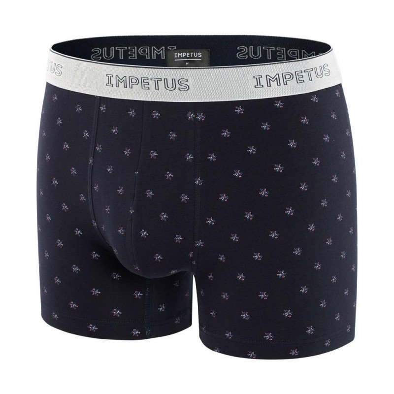 IMPETUS Boxer long Homme Lyocell STEWART Noir Bleu