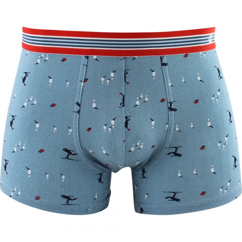 EMINENCE Boxer Homme Coton STRIKE JOUEUR Ciel Orange