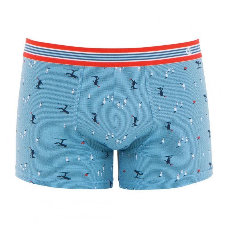 EMINENCE Boxer Homme Coton STRIKE JOUEUR Ciel Orange