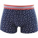 EMINENCE Boxer Homme Coton STRIKE QUILLES Marine Blanc