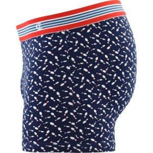 EMINENCE Boxer Homme Coton STRIKE QUILLES Marine Blanc