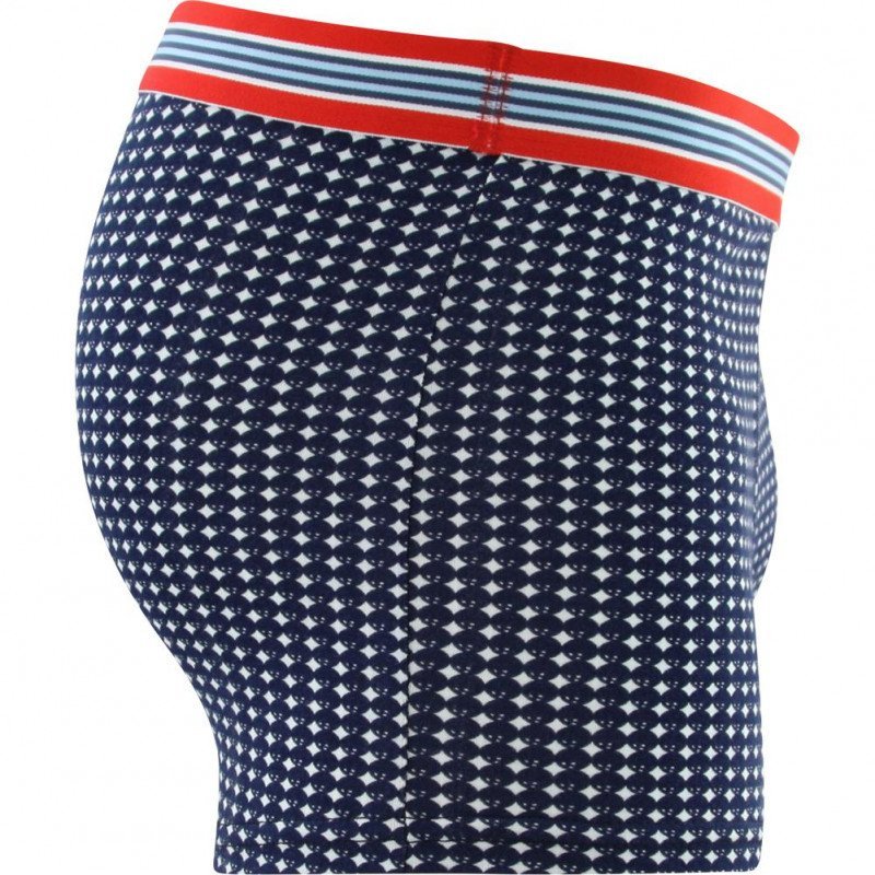 EMINENCE Boxer Homme Coton STRIKE BOULES Marine Orange