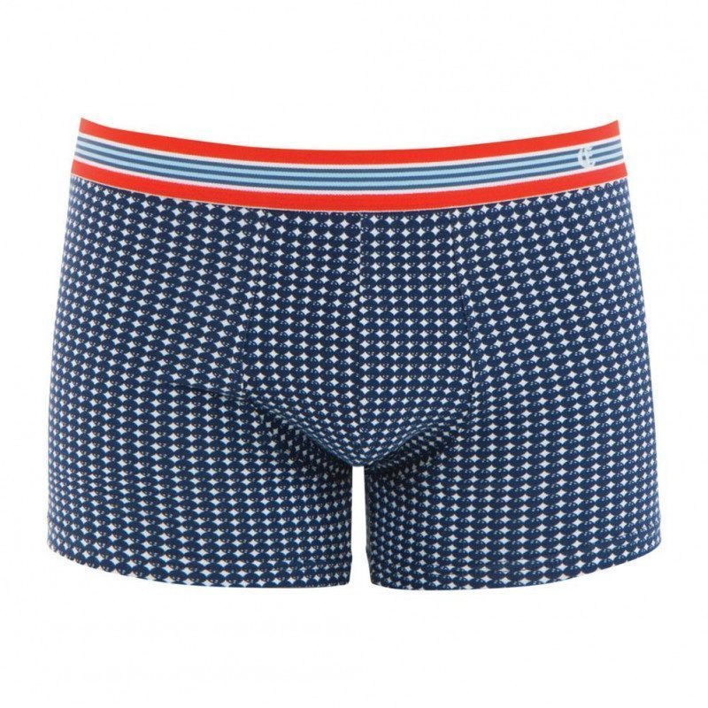 EMINENCE Boxer Homme Coton STRIKE BOULES Marine Orange