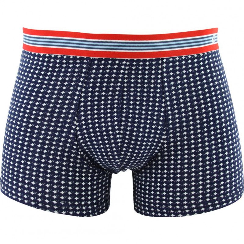 EMINENCE Boxer Homme Coton STRIKE BOULES Marine Orange