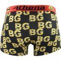 ATHENA Boxer Homme Microfibre BG Noir Jaune EMOJI