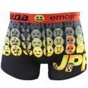 ATHENA Boxer Garçon Microfibre JPP Noir Jaune EMOJI