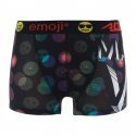 ATHENA Boxer Garçon Microfibre MAV Noir Multicolore EMOJI