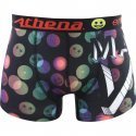 ATHENA Boxer Garçon Microfibre MAV Noir Multicolore EMOJI