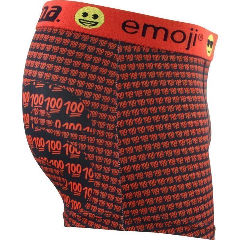 ATHENA Boxer Garçon Microfibre LE S Noir Rouge EMOJI