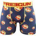 FREEGUN Boxer Homme Microfibre LUV Marine Jaune PREMIUM