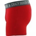 CRAZYBOXER Boxer Homme Coton Bio BCBASS1 Rouge Gris