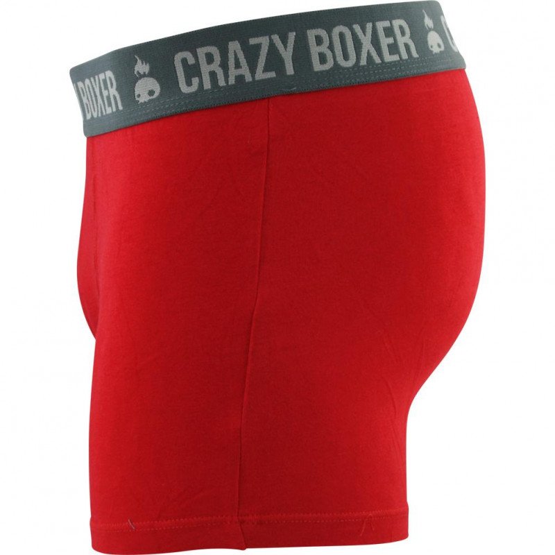 Boxer Homme BCBASS1 Rouge et Gris