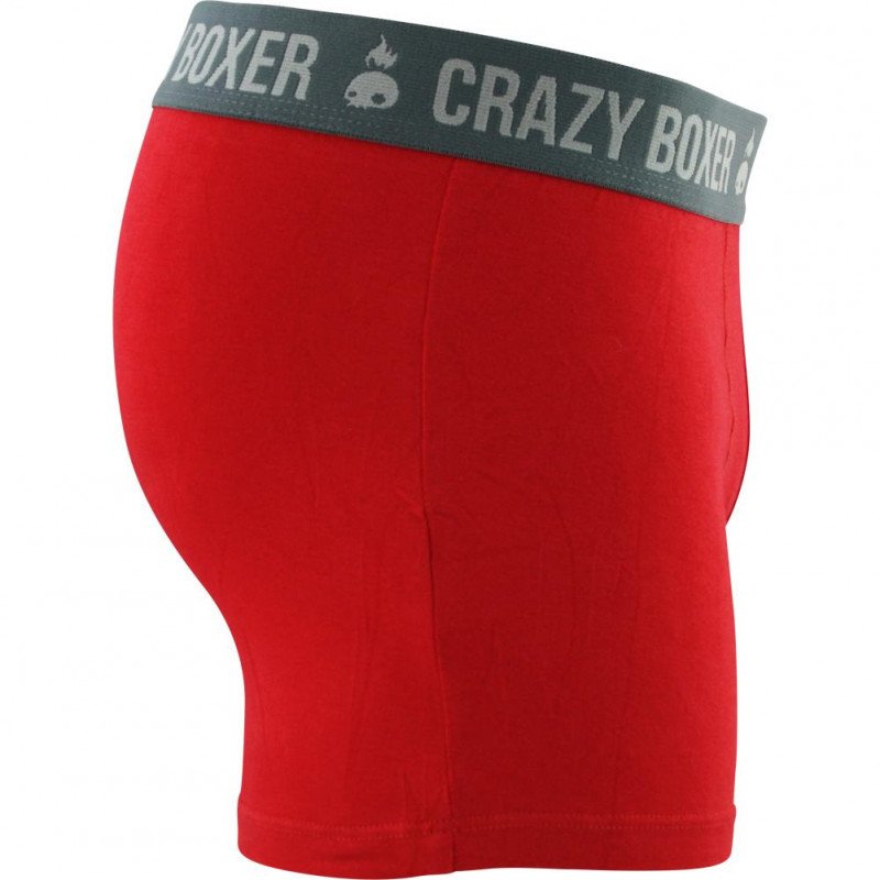 Boxer Homme BCBASS1 Rouge et Gris