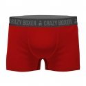 CRAZYBOXER Boxer Homme Coton Bio BCBASS1 Rouge Gris