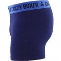 CRAZYBOXER Boxer Homme Coton Bio BCBASS1 Marine Bleu