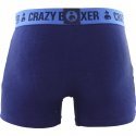 CRAZYBOXER Boxer Homme Coton Bio BCBASS1 Marine Bleu