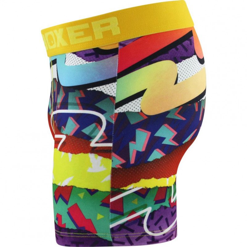 CRAZYBOXER Boxer Homme Microfibre BM4ASS33 TRPR Jaune Violet