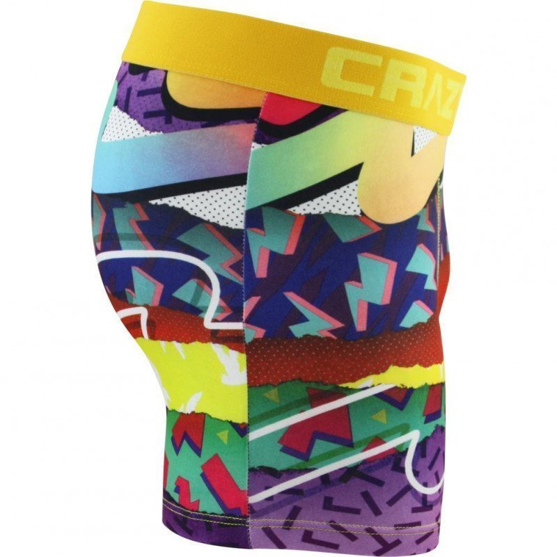 CRAZYBOXER Boxer Homme Microfibre BM4ASS33 TRPR Jaune Violet