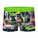 CRAZYBOXER Boxer Homme Microfibre BM4ASS32 RETR Vert Bleu