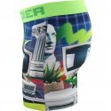 Boxer Homme RETR Vert et Bleu