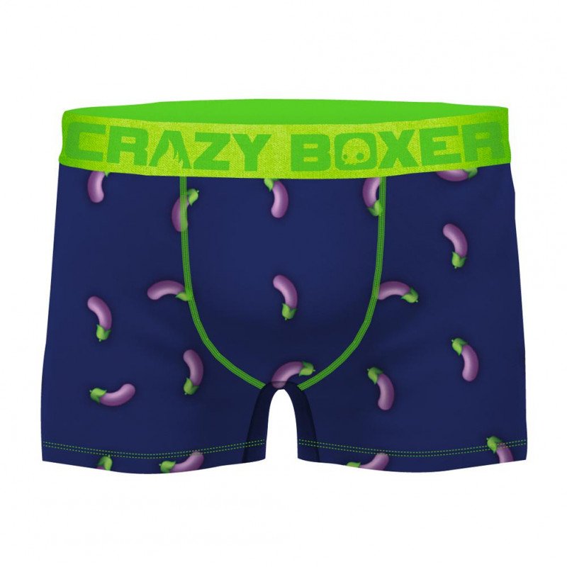 CRAZYBOXER Boxer Homme Microfibre BM4ASS35 EGGP Bleu Vert