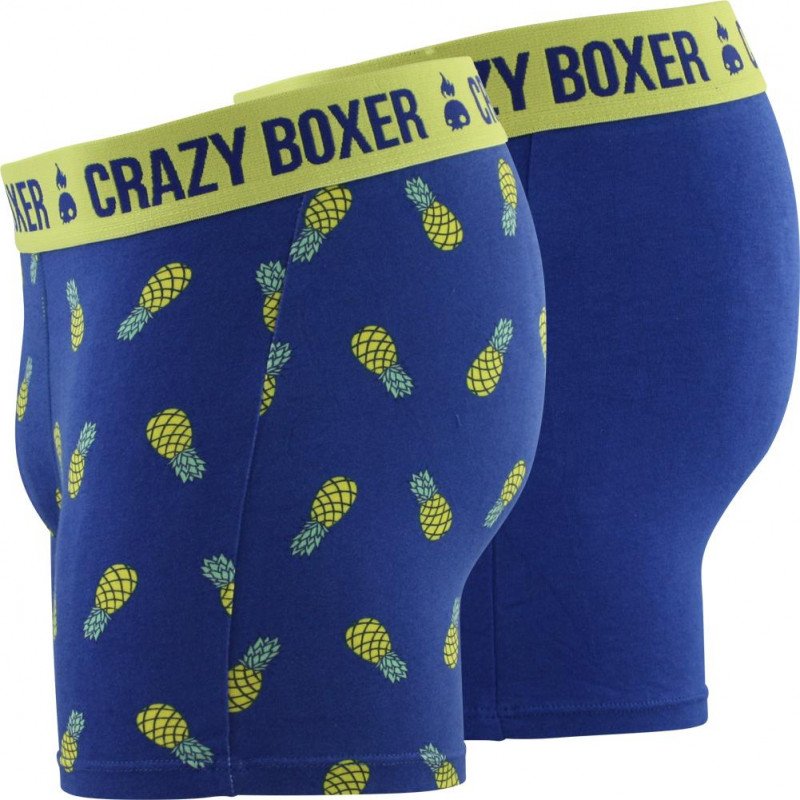 LOT DE 2 Boxer Sous-vêtements Homme ANAS Bleu et Jaune