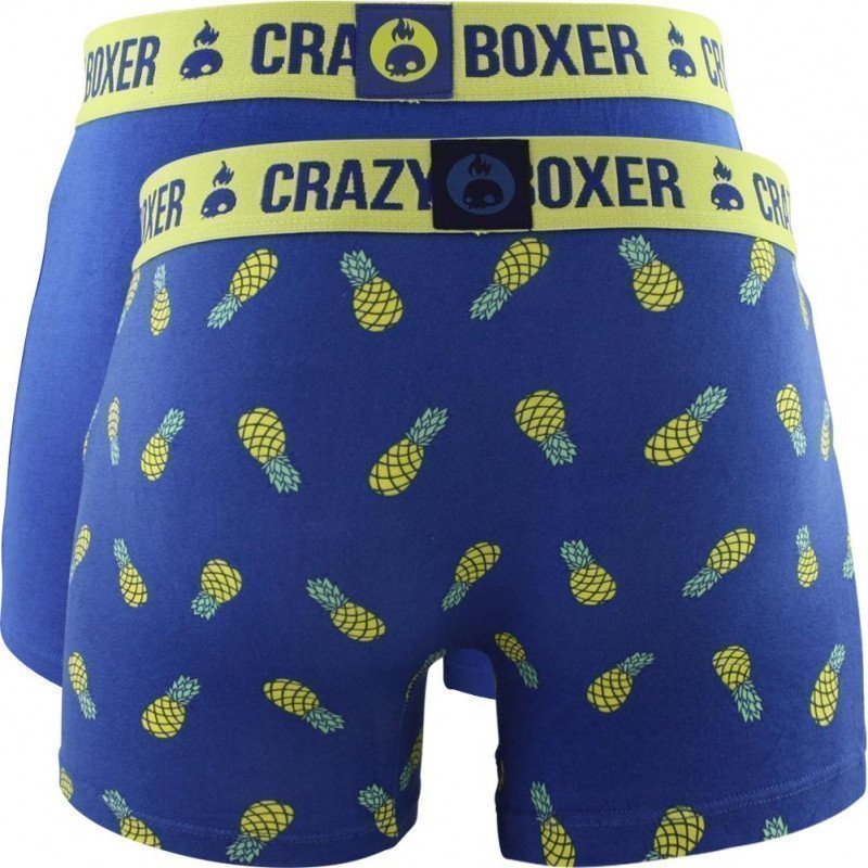 LOT DE 2 Boxer Sous-vêtements Homme ANAS Bleu et Jaune