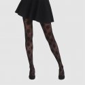 DIM Collant Femme STYLE FANTAISIE Rose Couture Noir 20D